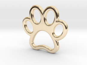 Paw Print Pendant - Small in 14K Yellow Gold