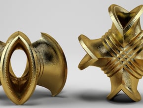 Heavy Metal pendant in Polished Gold Steel