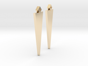 Earrings Pair Triangle Model in 14k Gold Plated Brass