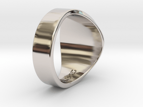 Superball Curry Ring S10 in Rhodium Plated Brass