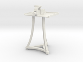 1:13.7 Blacksmith Vise Table in White Natural Versatile Plastic