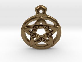 Pentacle Pendant in Natural Bronze