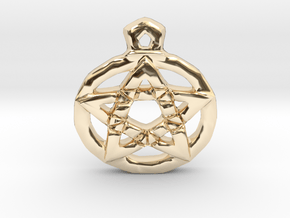 Pentacle Pendant in 14k Gold Plated Brass