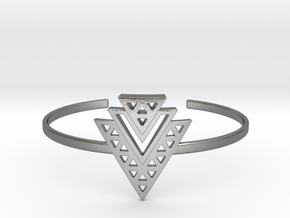 Vértice Tiered Cuff in Polished Silver