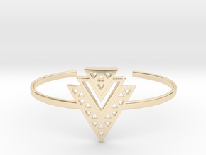 Vértice Tiered Cuff in 14k Gold Plated Brass