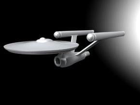 Starship Enterprise (pendant) in White Processed Versatile Plastic