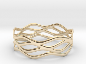 Ocean, Bangle in 14k Gold Plated Brass