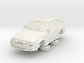 Ford Escort Mk4 1-87 2 Door Rs Turbo Wale Tail Hol in White Natural Versatile Plastic