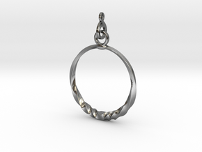 BlakOpal Twisting Hoop Earring in Polished Silver (Interlocking Parts)
