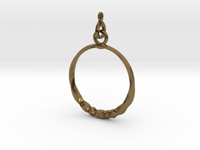 BlakOpal Twisting Hoop Earring in Polished Bronze (Interlocking Parts)