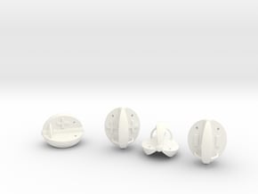 Fudge Covered Apple Die in White Processed Versatile Plastic: Polyhedral Set