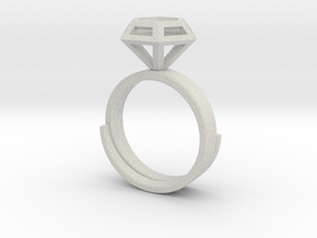 Diamond Ring US 7 3/4 in Full Color Sandstone