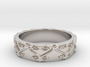 Sankofa Ring Size 7 in Rhodium Plated Brass