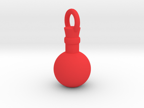 Potion Pendant/Keychain in Red Processed Versatile Plastic