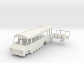 HO scale Blue Bird Mini Bird school bus in White Natural Versatile Plastic