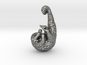 Pangolin Pendant in Polished Silver