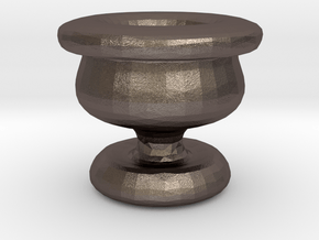 Mini Apothecary Pot - chalice design in Polished Bronzed Silver Steel