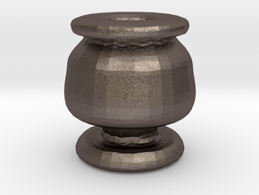 Mini Apothecary Pot - style 3 in Polished Bronzed Silver Steel