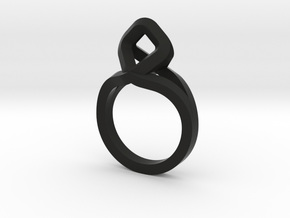 Sharp Rhythm Ring, us size 5 ,d=15,5 mm in Black Natural Versatile Plastic: 5 / 49