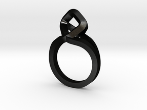 Sharp Rhythm Ring, us size 5 ,d=15,5 mm in Matte Black Steel: 5 / 49