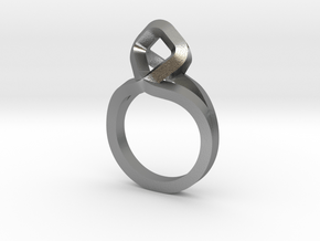 Sharp Rhythm Ring, us size 5 ,d=15,5 mm in Natural Silver: 5 / 49