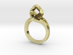 Sharp Rhythm Ring, us size 5 ,d=15,5 mm in 18k Gold Plated Brass: 5 / 49