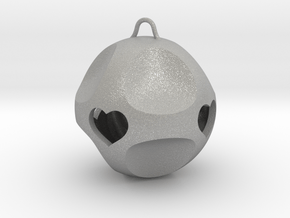 Ornament for Lovers with Hearts inside (large) in Aluminum