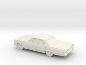 1/87 1963 Chevrolet Impala Sedan in White Natural Versatile Plastic