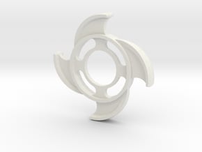 4a Point Spinner in White Natural Versatile Plastic