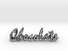 Chocolate Chocolate Necklace in Fine Detail Polished Silver