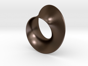 Minimal Mobius steel and aluminum (2¾ in) in Polished Bronze Steel