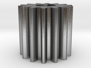 Cylindrical gear Mn=1 Z=14 AP20° Beta0° b=15 HoleØ in Natural Silver