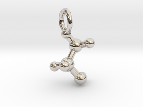 Ethanol BAS With Ring in Rhodium Plated Brass