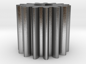 Cylindrical gear Mn=1 Z=15 AP20° Beta0° b=15 HoleØ in Natural Silver