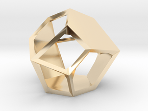 Polyhedron Pendant in 14K Yellow Gold