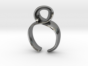 Noodle ring in Polished Silver