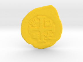 Goonies Style Coin in Yellow Processed Versatile Plastic