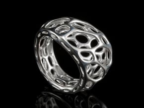 2-Layer Twist Ring in Polished Silver: 7 / 54