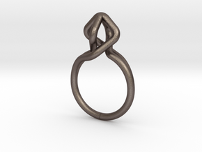 Dancing D.022, Ring US size 5.5, d=16mm in Polished Bronzed Silver Steel: 5.5 / 50.25