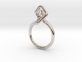 A-LINE Dancing D.02,US size 5.5, d=16mm in Rhodium Plated Brass: 5.5 / 50.25