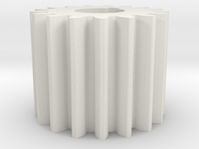 Cylindrical gear Mn=1 Z=17 AP20° Beta0° b=15 HoleØ in White Natural Versatile Plastic