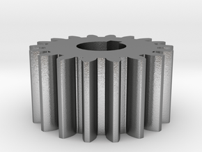 Cylindrical gear Mn=1 Z=18 AP20° Beta0° b=10 HoleØ in Natural Silver