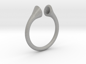 Gramaphonic Sharp Ring, US size 8, d=18 mm in Aluminum: 8 / 56.75