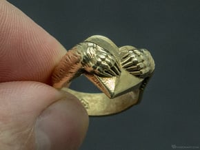 "Bear hug" Ring in Polished Brass: 11.5 / 65.25