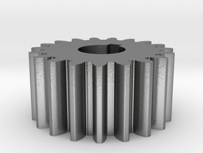 Cylindrical gear Mn=1 Z=19 AP20° Beta0° b=10 HoleØ in Natural Silver