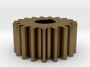 Cylindrical gear Mn=1 Z=19 AP20° Beta0° b=10 HoleØ in Natural Bronze