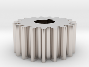 Cylindrical gear Mn=1 Z=19 AP20° Beta0° b=10 HoleØ in Platinum