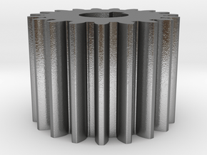 Cylindrical gear Mn=1 Z=19 AP20° Beta0° b=15 HoleØ in Natural Silver