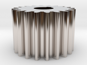 Cylindrical gear Mn=1 Z=20 AP20° Beta0° b=15 HoleØ in Platinum