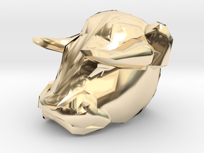 Bull Ring 0.75 in in 14k Gold Plated Brass